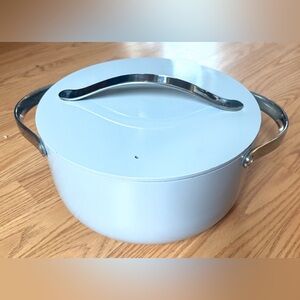 Caraway Nonstick Ceramic Cookware 6.5 Qt. Dutch Oven Pot with Lid in Light Gray